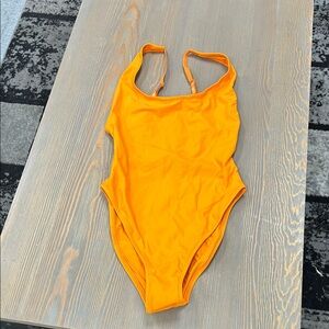 SKIMS Orange One Piece Swimsuit